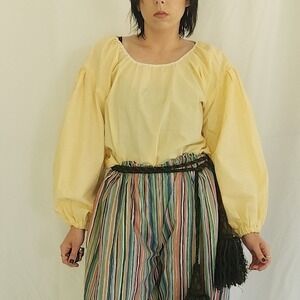 Vintage Homemade Cream Renaissance Fair Blouse